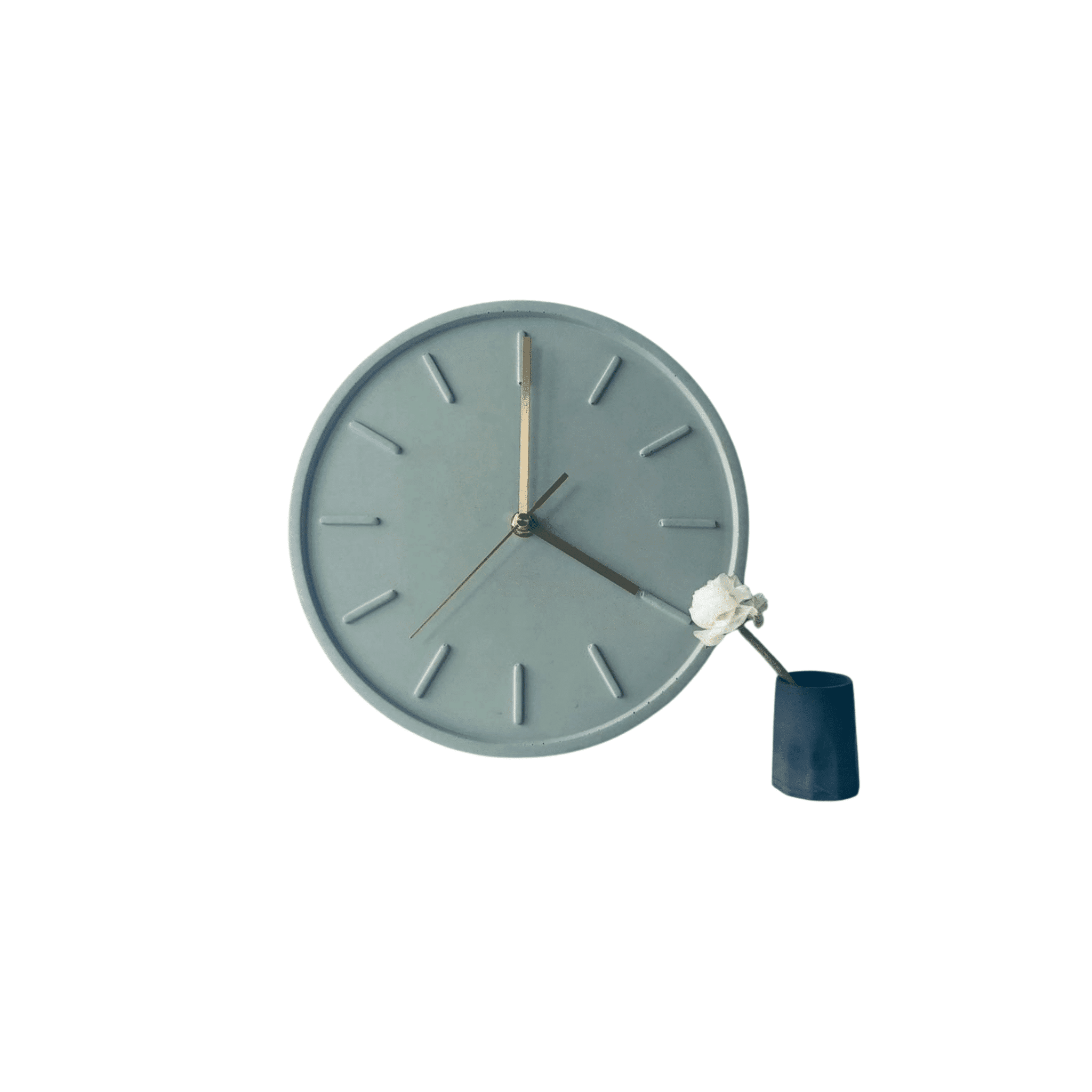 Modern Flat Concrete Clock
