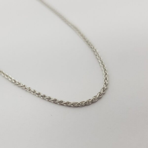 14K White Gold Mid-thick Chain Solid 18”