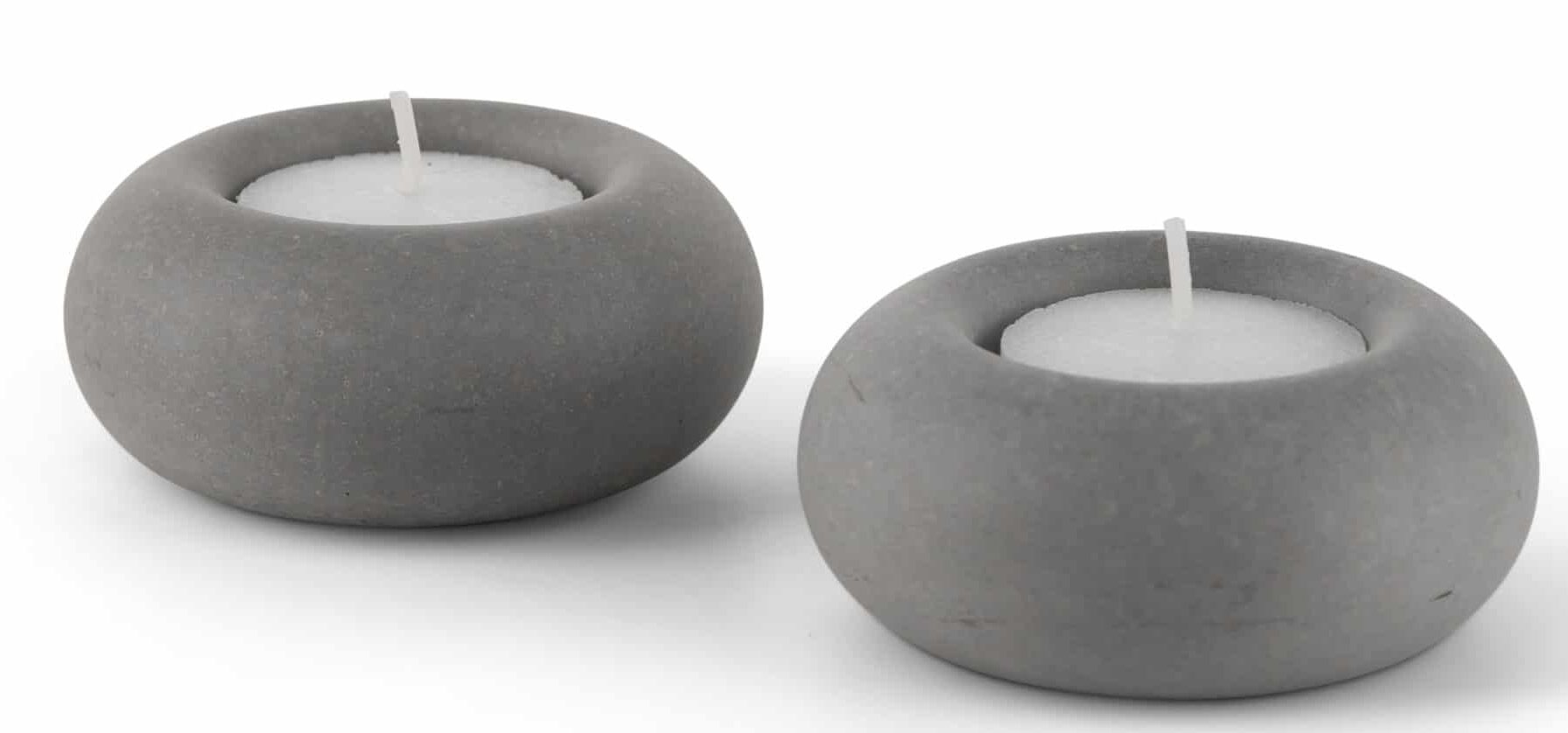 Classic Round Concrete Candle Holders