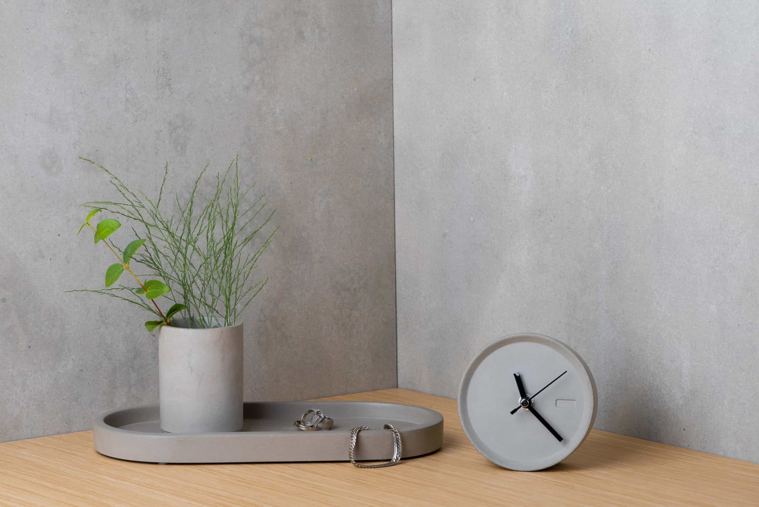 Unique Modern Concrete Desk Clock