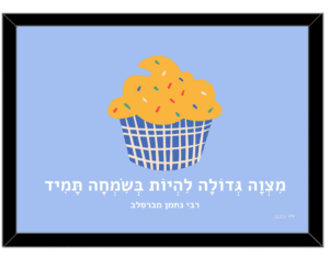 Tasty Cupcake Illustration With Hebrew Lettering