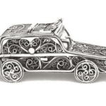 Small Sterling Silver Car Design Besamim Box