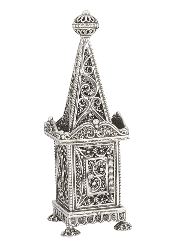 Traditional Tower Shape Brilliant Spices Box for Havdalah