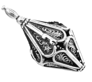 Tiny Cone Shaped Hanukkah Dreidel From Sterling Silver
