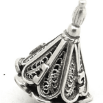 Beautiful Small Silver Cone Shape Dreidel Yemenite Design