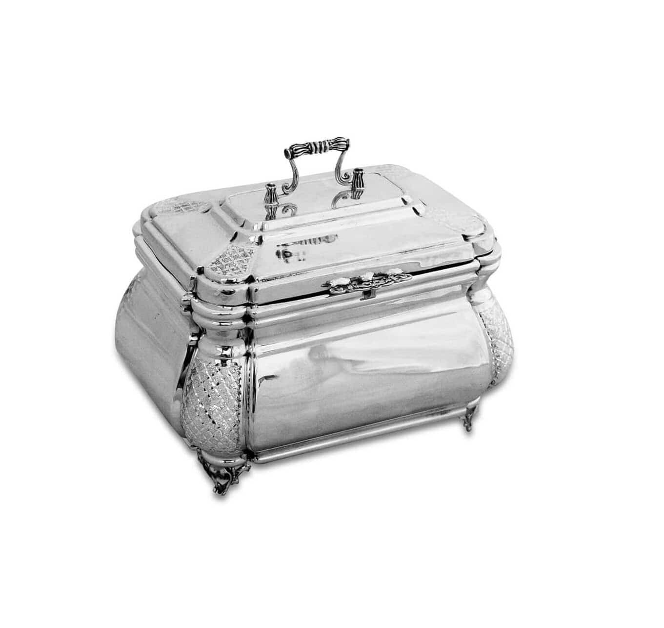 Sterling Silver 925 Decorated Jewelry and Etrog Box