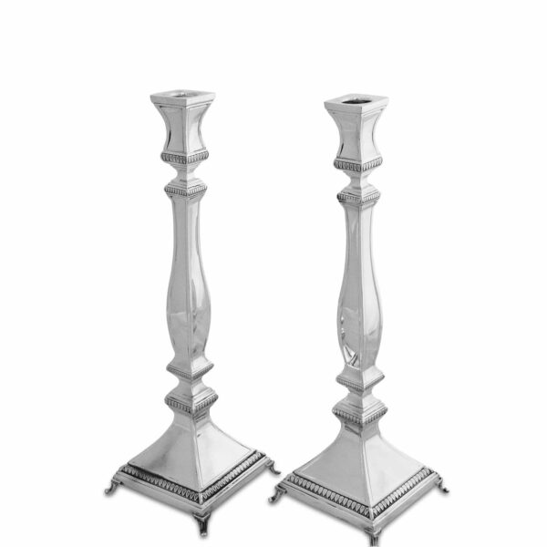Sterling Silver Tall Candlesticks for Shabbat
