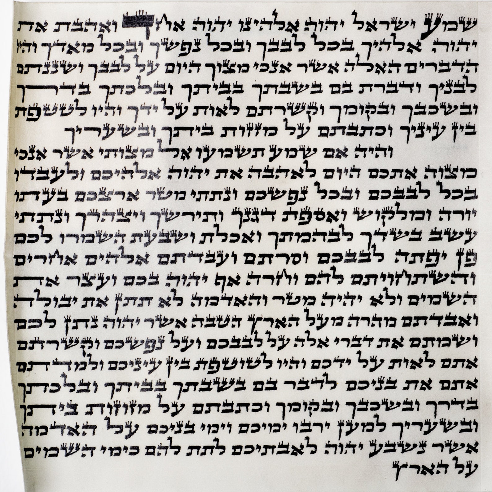 Kosher Ashkenaz Mezuzah Scroll 10 cm
