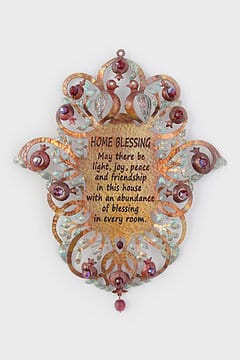 English Home Blessing Hamsa with Copper colors