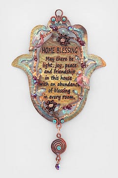 Beautiful Floral Copper Lucky Hand Home Blessing