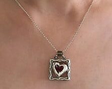 Romantic Sterling Silver Hollow Heart Necklace