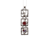 Heart and Dove Mobile-Shaped Pendant