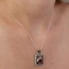 Delicate Sterling Silver Hollow Pomegranate Necklace