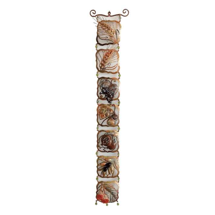 Detailed Copper Seven Species Mobile – Modern Judaica Décor
