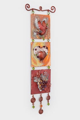 Modern Jewish Luck Blessings Copper Mobile