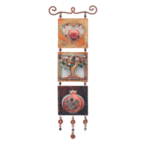 Three Squares Copper Blessings Wall Hanging