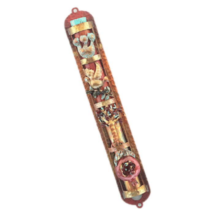 Stunning Copper Mezuzah Case With a Dove Of Peace Design