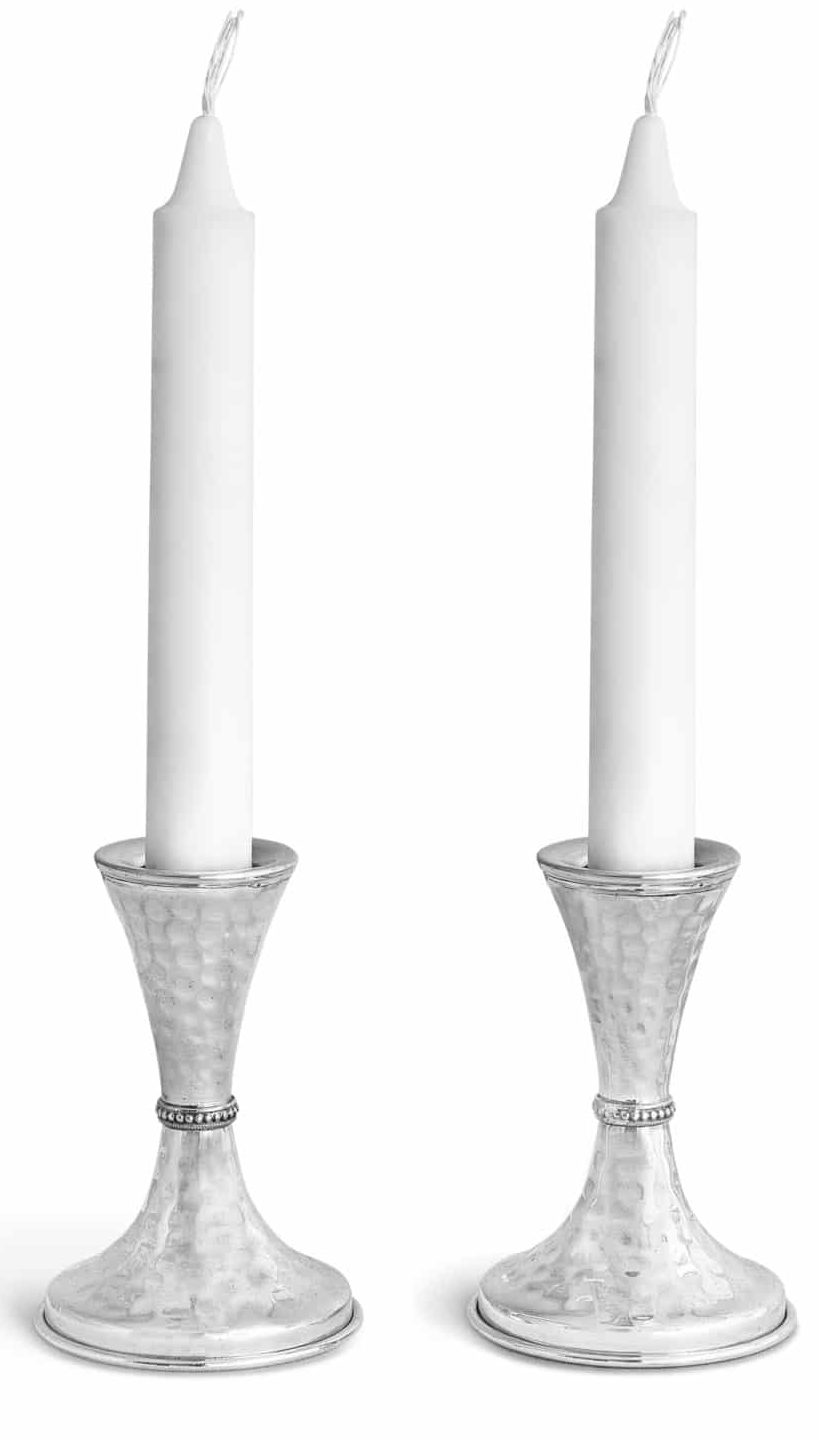 Sterling Silver Beautiful Hammered Candlesticks