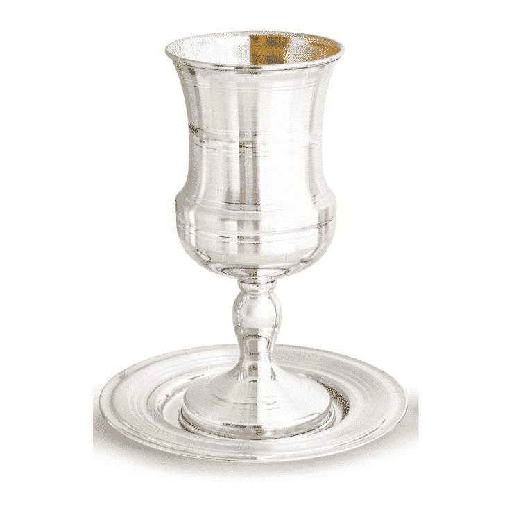 Silver Kiddush Cup with Stem