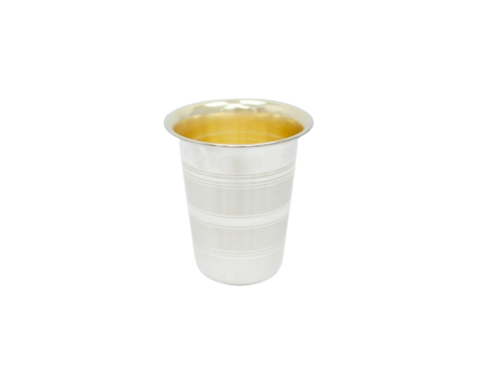 Modern design kiddush cup and plate
