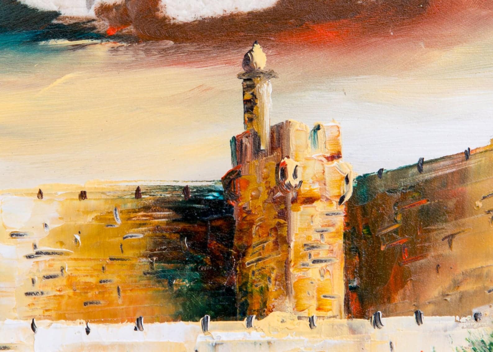 Stunning Tower of David Oil Painting