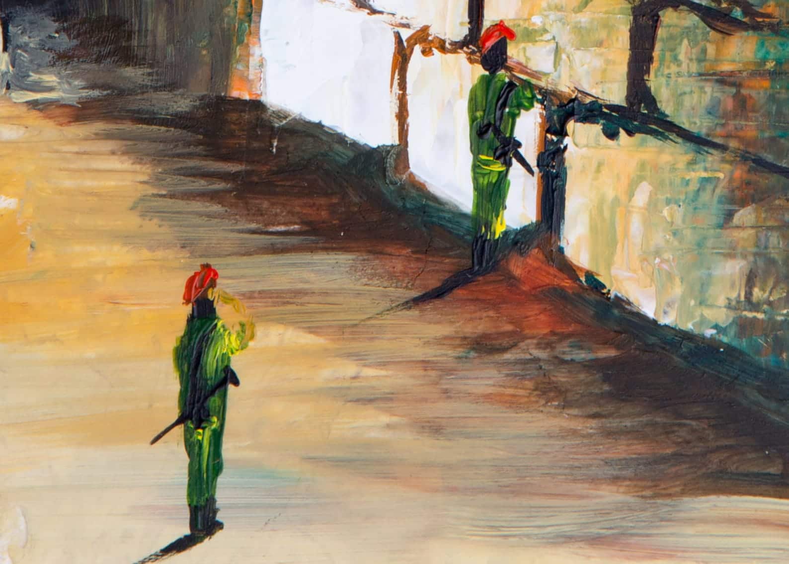 Soldier Praying in the Western Wall Oil Painting