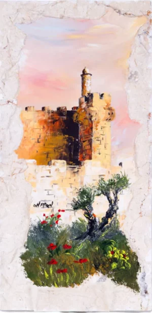 Oil Painting of Tower of David