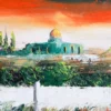Temple Mount Stunning Jerusalem Oil Painting