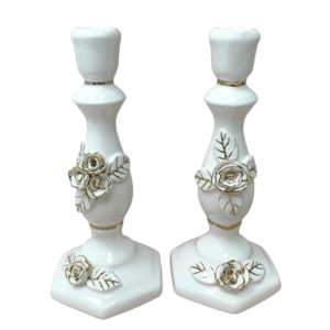 Beautiful Ceramic Shabbat Candlesticks
