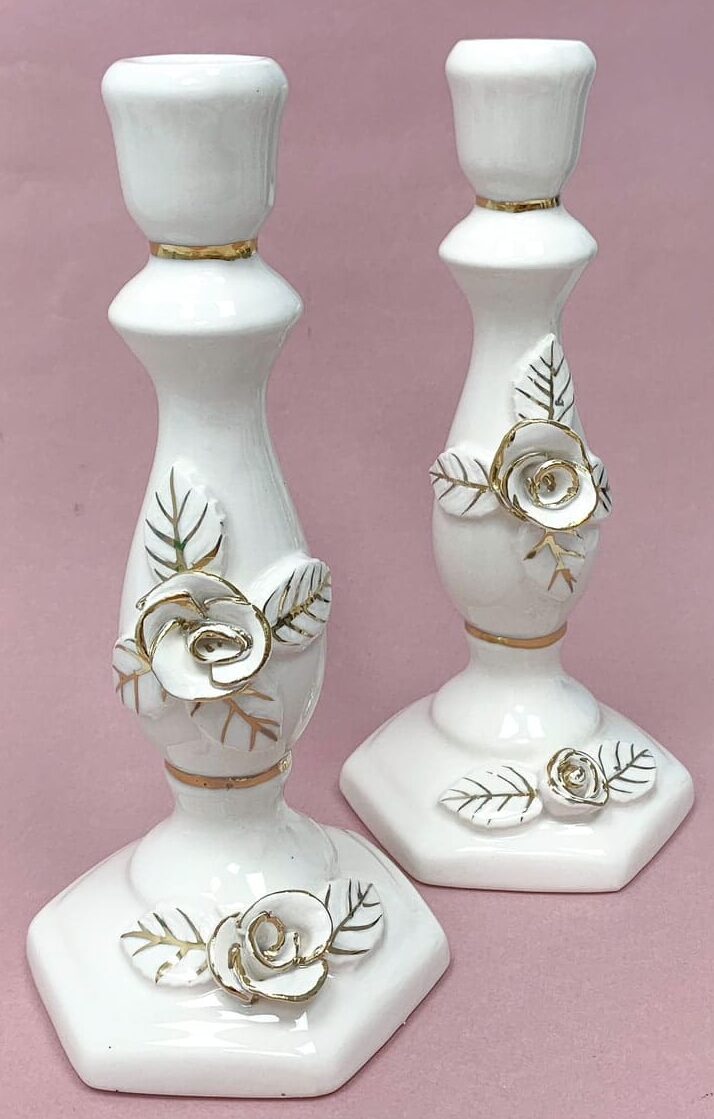 Stunning Ceramic Candlesticks