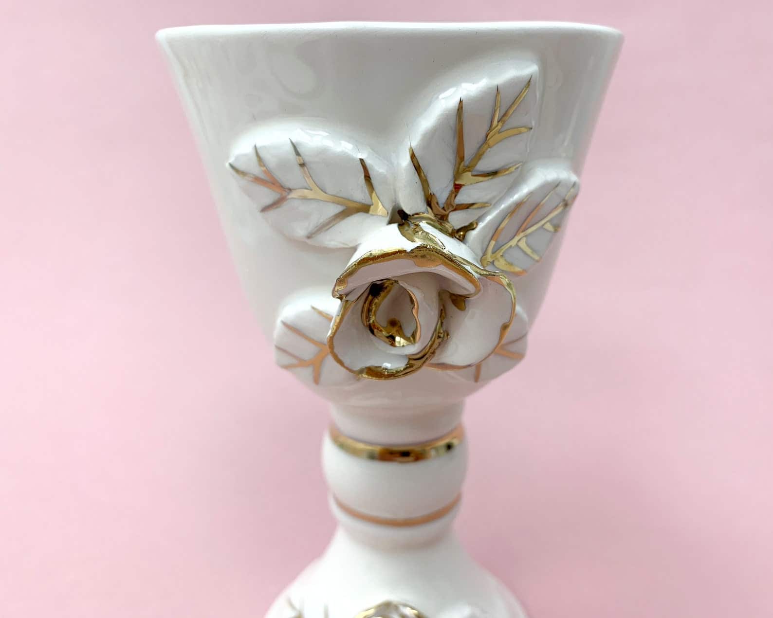 Gold Colors Painted Ceramic Cup