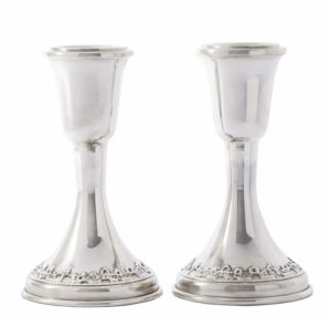 Mid Size Sterling Silver Jerusalem Candle Holders