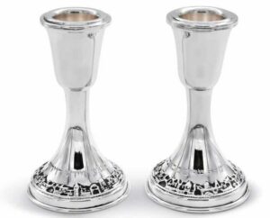 Personalized Sterling Silver Candle Holders