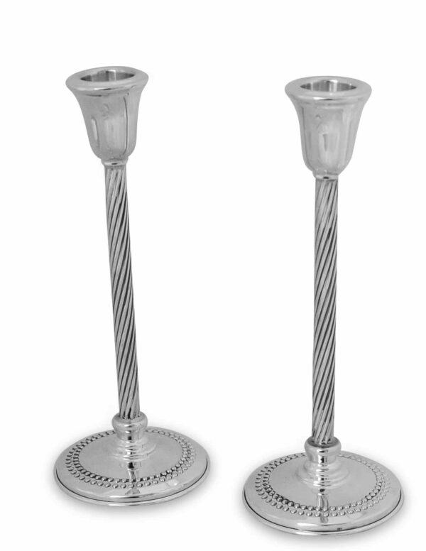 Tall Thin Sterling Silver Candlesticks