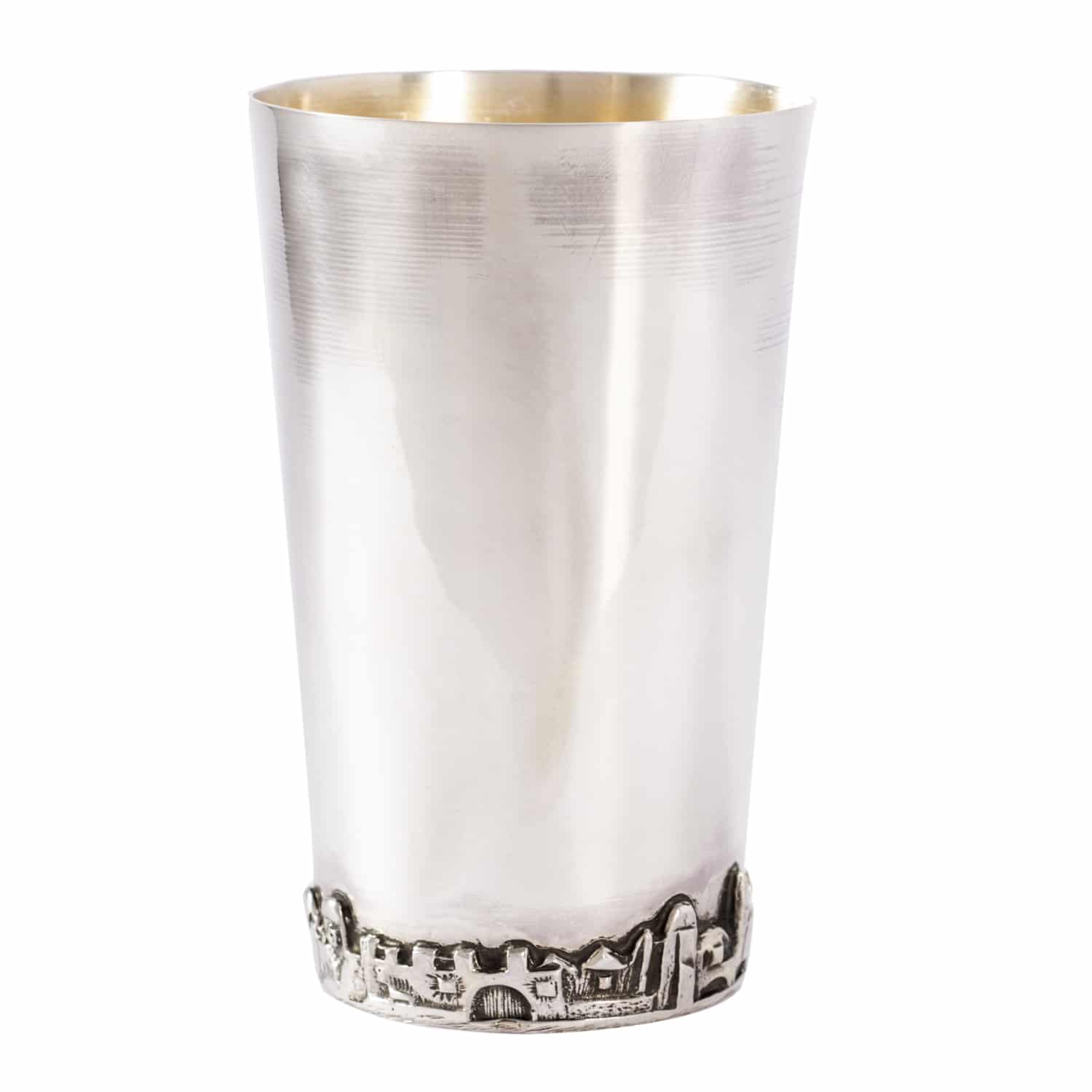 Floral Sterling Silver Kiddush Cup