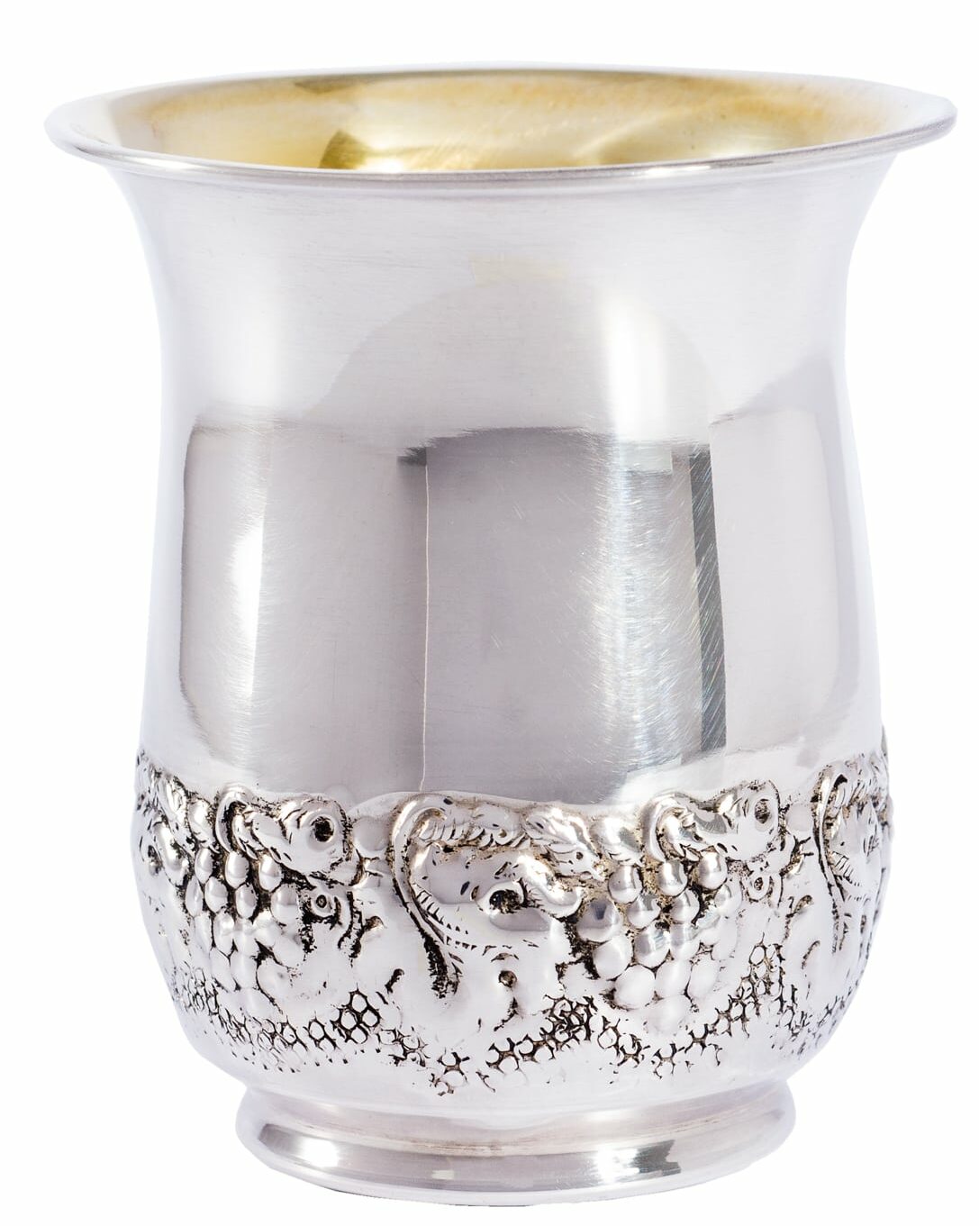 Curvy Shape Sterling Silver Kiddush Cup