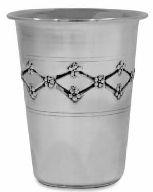 Sterling Silver Diamond Kiddush Cup