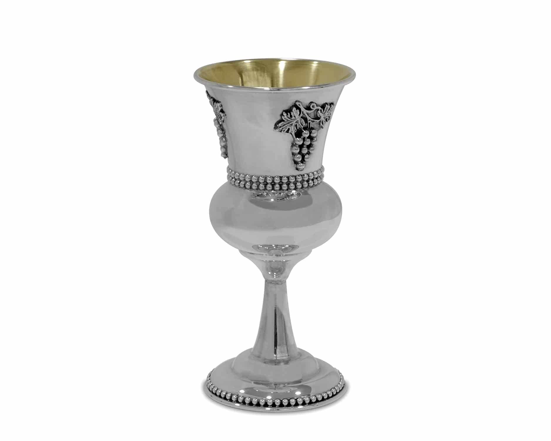Tall Sterling Silver Grapes Cup