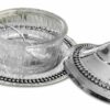 Sugar bowl Sterling silver & glass honey dish for Rosh Hashanah