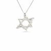 Asymmetric Freestyle Gold Star of David Necklace