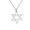 Simple Star of David Hollow Gold Necklace