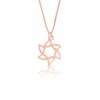 Rounded & Swirl 14K Yellow Gold Star Necklace