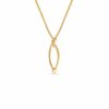 Illusion Yellow Gold Hollow Heart Necklace