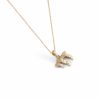 Modern Hammered Finishing 14K Gold Chai Necklace