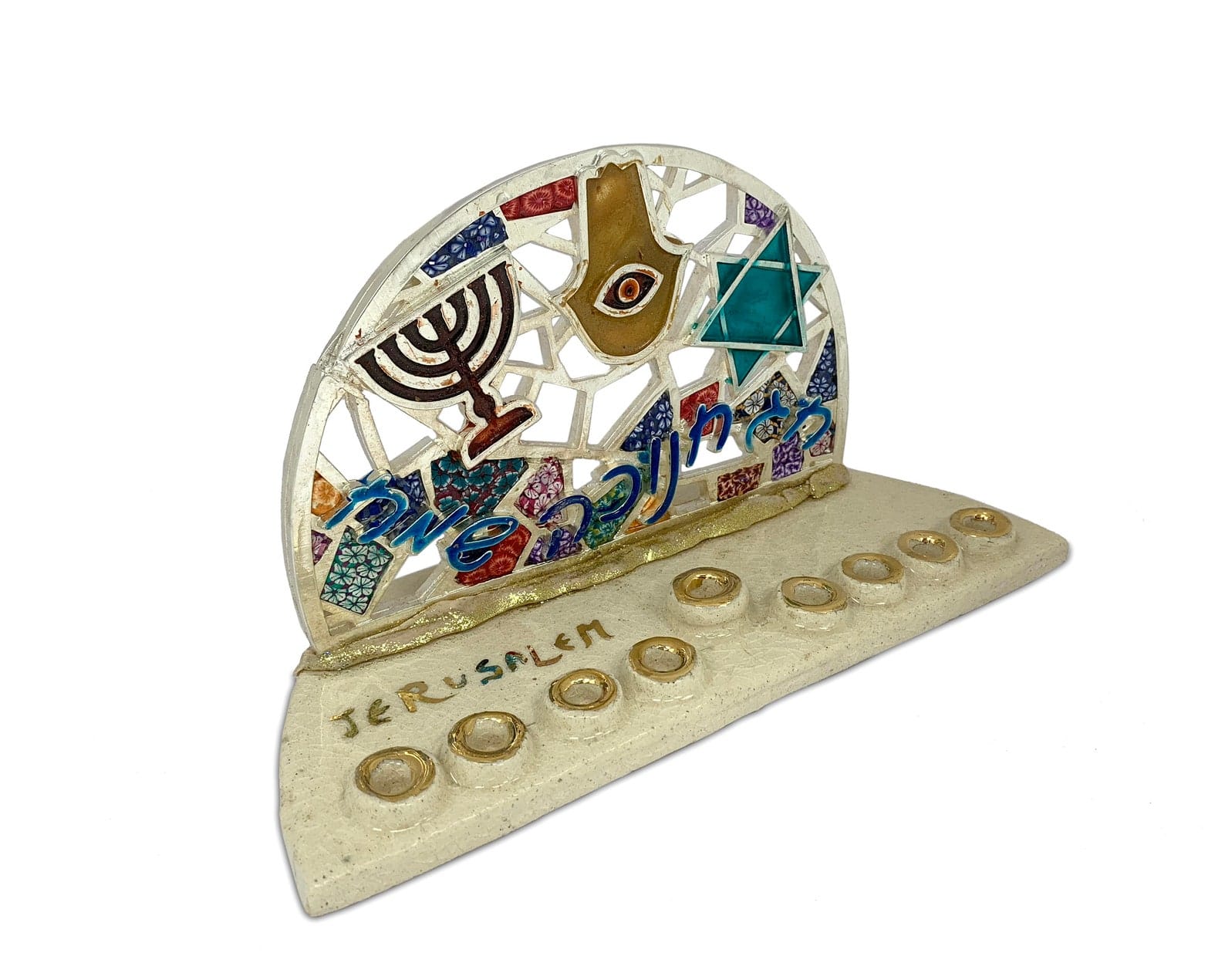 Menorahs of Jewish symbols Chanukiah