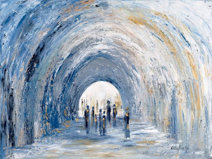 Between the Arches(blue) painting