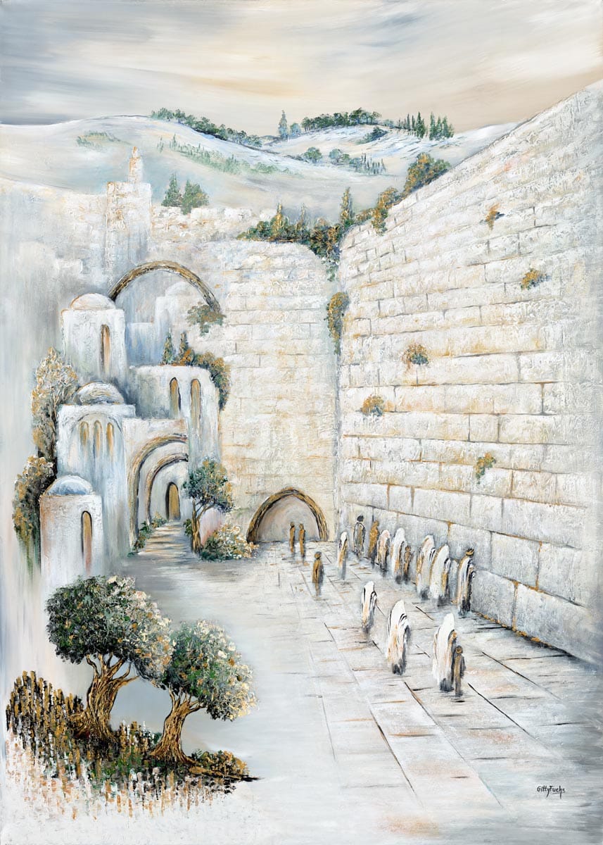 Standing At The Wailing Wall painting