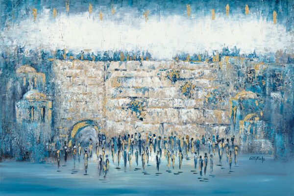 Abstract Kotel In Teal painting