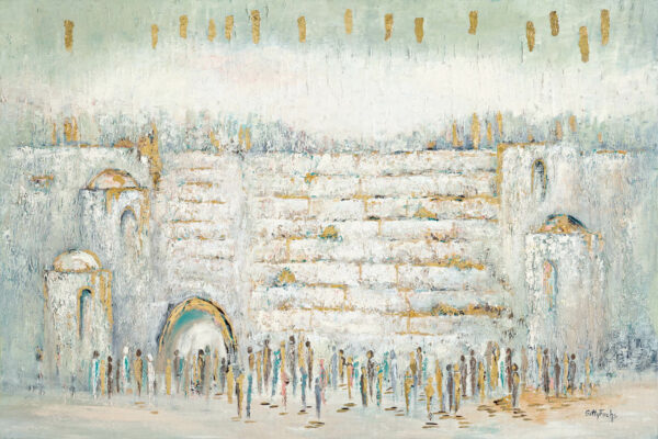 Abstract Kotel in pearl Green painting