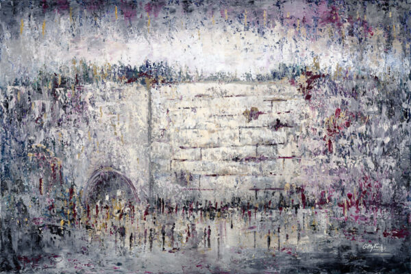 Wailing Wall in Grape, Silver & White